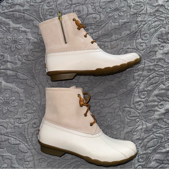 Sperry Women's Bone Duck Boots 11 Gray White - Picture 1 of 8